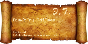 Dimény Tímea névjegykártya